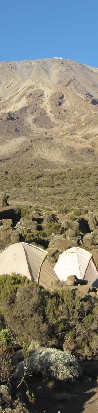 Blick auf den Kilimanjaro vom Camp